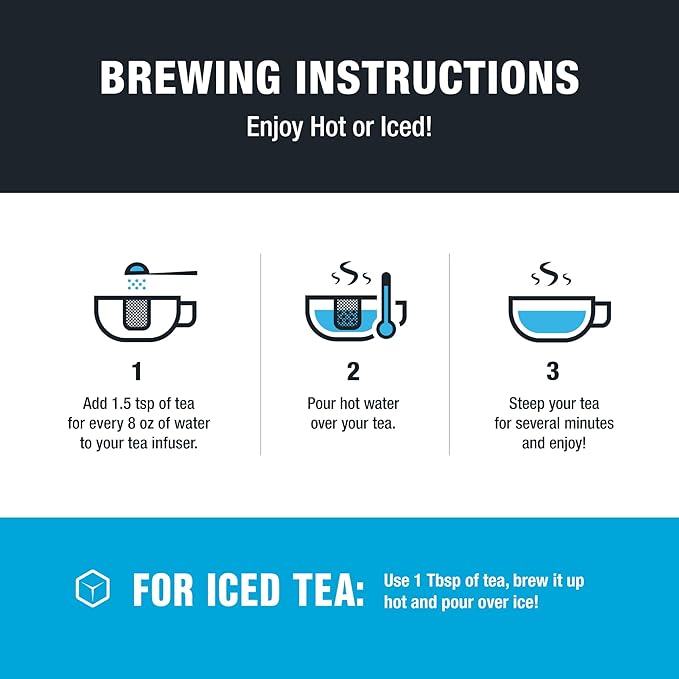 Tiesta Tea - Nutty Almond Cream, Loose Leaf, Cinnamon Almond Herbal Tea, Premium Non-Caffeinated Blend, Make Hot or Iced & Brews Up to 25 Cups, 12.6oz Resealable Pouch, Pack of 6