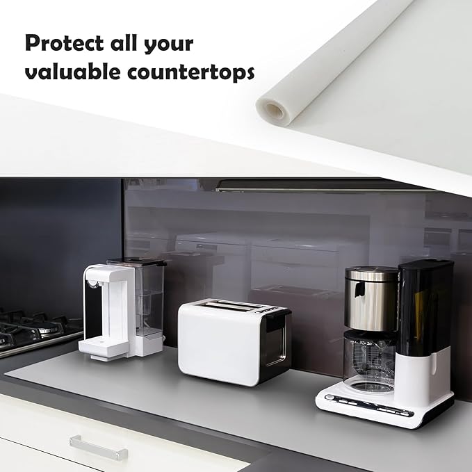 78.7”x23.6”(200cmx60cm) Heat Resistant Mat for Countertop, Silicone Mats for Kitchen Counter, Extra Large Counter Mat, Nonslip Mats for Crafts Countertop Protector, Black