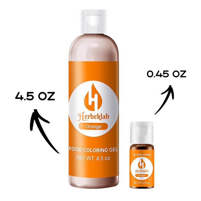 Orange Gel Food Coloring 4.5 oz Professional Grade Orange Food Dye Concentrated Gel Food Coloring for Icing Baking Cake Decorating Cookie