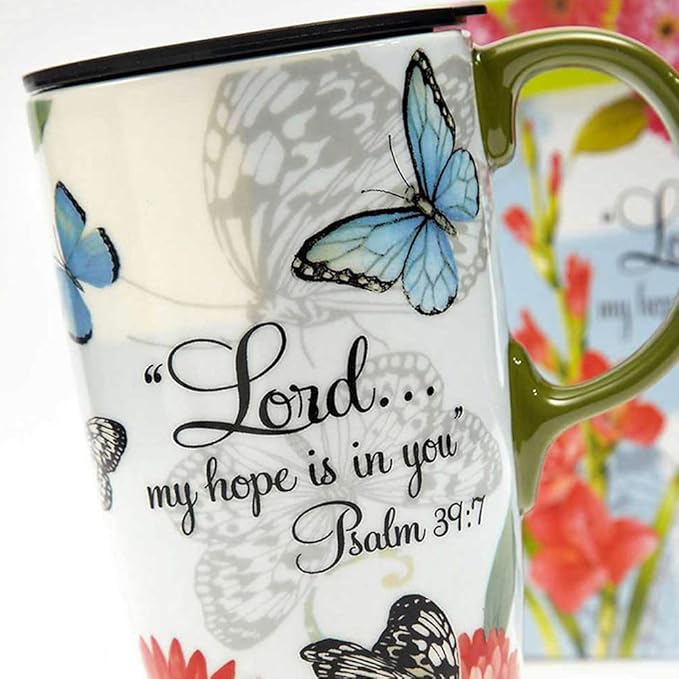 Topadorn 17 OZ. Ceramic Coffee Mug Travel Cup with Handle Sealed Lid and Color Box
