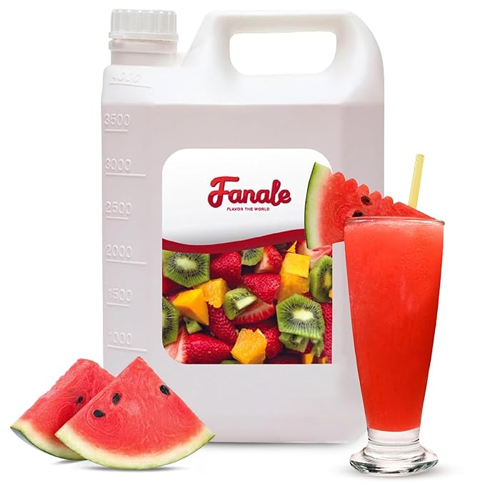 Fanale Premium Flavoring Concentrated Syrup for Bubble Tea 11 lb | Watermelon Flavor Syrup | for Boba Tea, Smoothies, Slushes, Desserts | 11lb | SRP130
