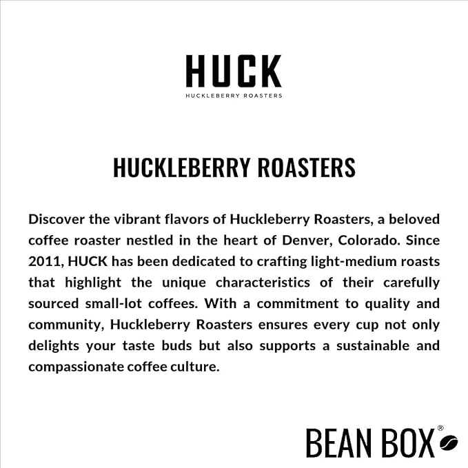Uganda Sipi Natural - Roasted by Huckleberry Roasters - Whole Bean Coffee - 2 Pound Bag