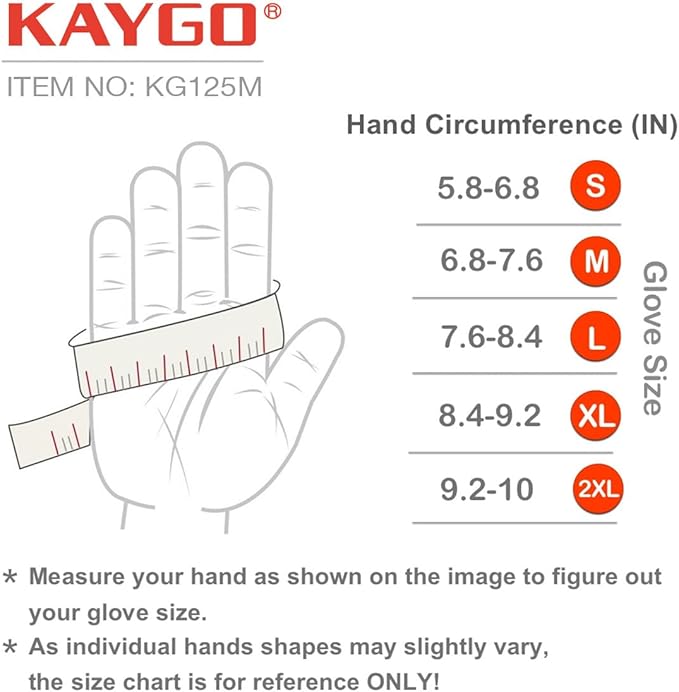 KAYGO Work Gloves For Men, KG125M Mechanic Utility Work Gloves for All Purpose, Excellent Grip, Heavy Duty, Improved Dexterity, Touch Screen,Large,3 Pair