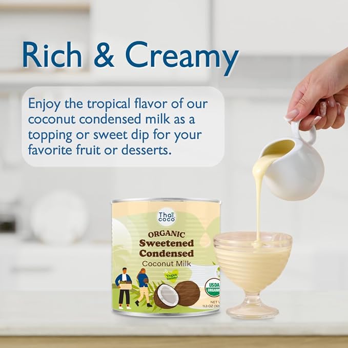 Thai Coco - Organic Sweetened Condensed Coconut Milk Dairy Free - 11.3 oz. 6 Pk