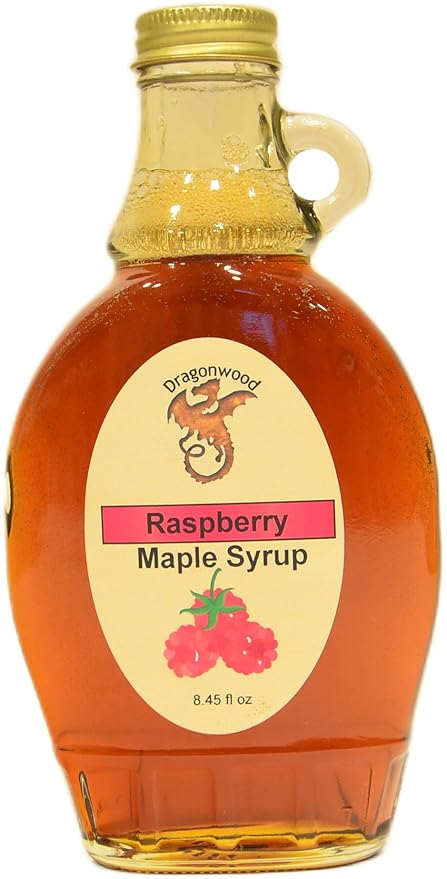 Dragonwood Flavored Maple Syrup (8 Flud Ounces, Raspberry)