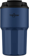 16 oz Coffee Insulated Tumbler with Lid and Flip Straw, Leak-Proof Food Grade 304 Stainless Steel Travel Coffee Mug, Double Wall Vacuum Cup for Hot and Cold Drinks (Navy Blue)