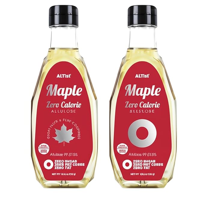 ALTist Allulose Syrup Sweetener – Zero Calorie Liquid Sugar Alternative, Keto, Vegan, Non-GMO, Plant-Based | 1:1 Sugar Replacement, No Net Carbs, Zero Fat, 17.7 fl oz x 2 Bottle - Maple