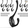 10PCS Wall Hooks, Coat Hooks, Hooks for Hanging Heavy Duty, Wall Hooks for Hanging, Hook Wall Mount, Closet Hooks with 20 Screws for Towel, Robe, Coats, Scarf, Bag, Cap