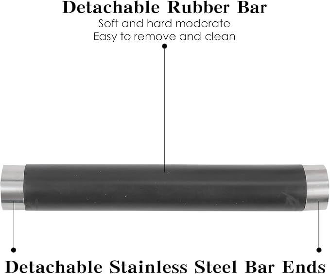 Italian Espresso Tapping Box, Stainless Steel Coffee Grinding Tapping Box, With Detachable Tapping Rod And Anti Slip Rubber Base (Black-S)
