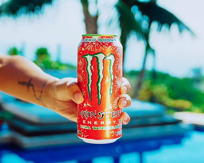 Monster Energy Ultra Watermelon, Sugar Free Energy Drink, 16 Ounce (Pack of 24)