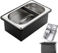 Espresso Coffee Knock Box, Large Size Stainless Steel Coffee Pucks Container, with Noise Reduction Rubber Ring,Silicone Bar for Knocking Portafilter Filter Grinds