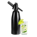 AstraLoom Soda Siphon,1L Portable Nostalgic Seltzer Water Maker Kit, Aluminum Sparkling Water Maker for Carbonated Drinks/Juices/Cocktails, Use 8 gram CO2 Cartridges (Not Included) (Black)