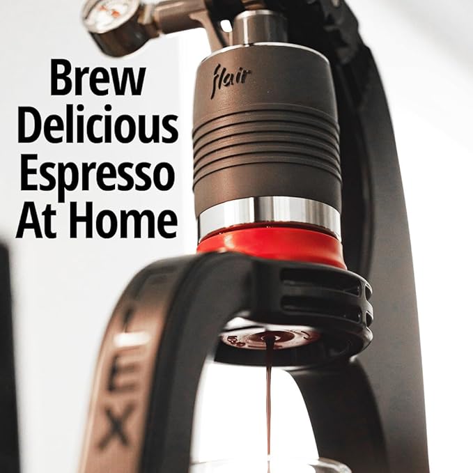 Flair The NEO Flex with Carrying Case: UPDATED Direct Lever Manual Espresso Maker for Beginners and Travel - Pressure Gauge for 9 BAR Brewing Included