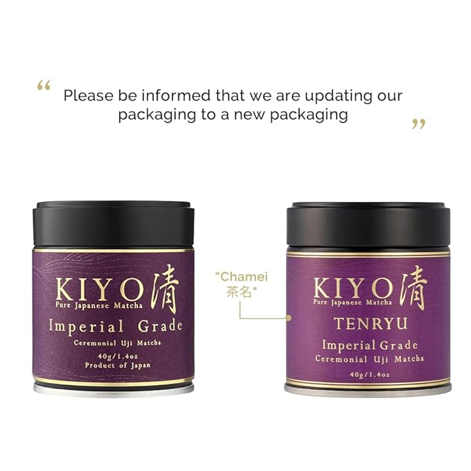 Kiyo Matcha Imperial Grade Tenryu Ceremonial Uji Matcha - Pure Japanese First Harvest Ceremonial Grade Matcha Green Tea Powder from Uji, Japan (40g/1.41oz)