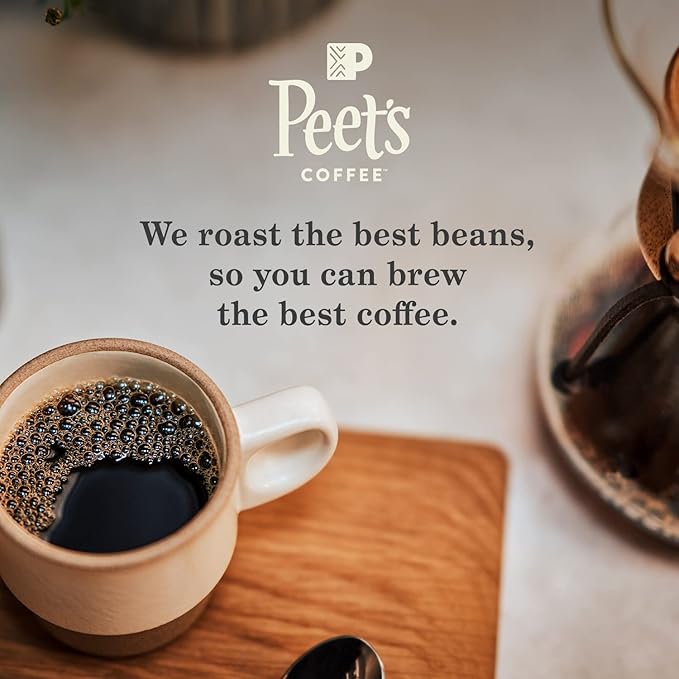 Peet's Coffee, Dark Roast Single Serve Coffee Pods - House Blend 88 Count (4 Boxes of 22 Pods)