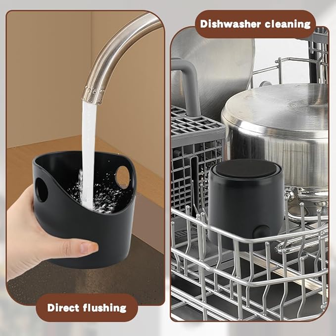 Espresso Knock Box 4.3 Inch Small Coffee Grounds Bin with Removable Knock Bar Non Slip Base Splash Proof Mini Knock Box for Home Cafes Restaurants