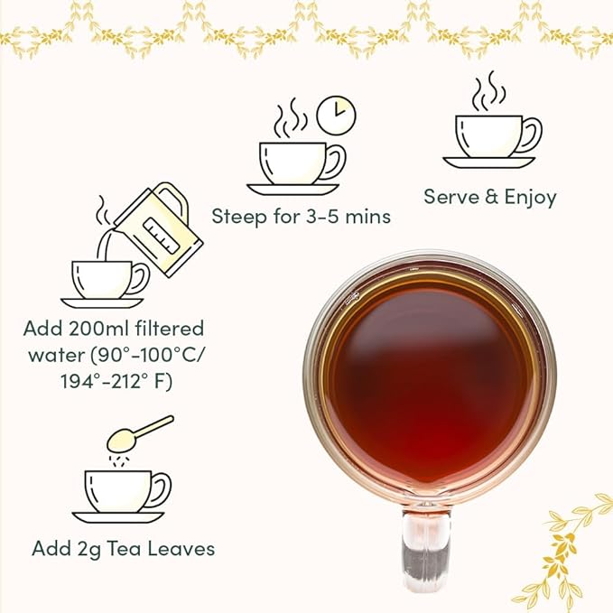 VAHDAM, GLOW - Assorted Christmas Tea Gift Sets (6 Loose Leaf Tea) Tin Caddy Presentation Box | Gluten Free, Non GMO | Holiday Gifts for Everyone