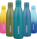 BJPKPK 25oz Insulated Water Bottle Double Wall Vacuum Insulated Stainless Steel Water Bottles for Spots Keep Cold and Hot,Lake Blue