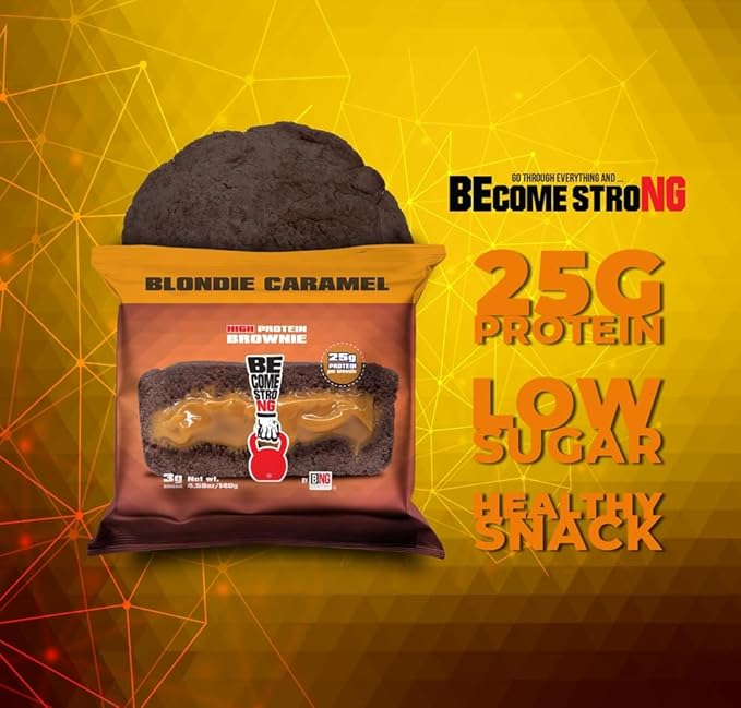 Become Strong High Protein Cookies, 25g Protein, 3g Sugar, BNG Cookies (10 ct.) (Blondie Caramel)