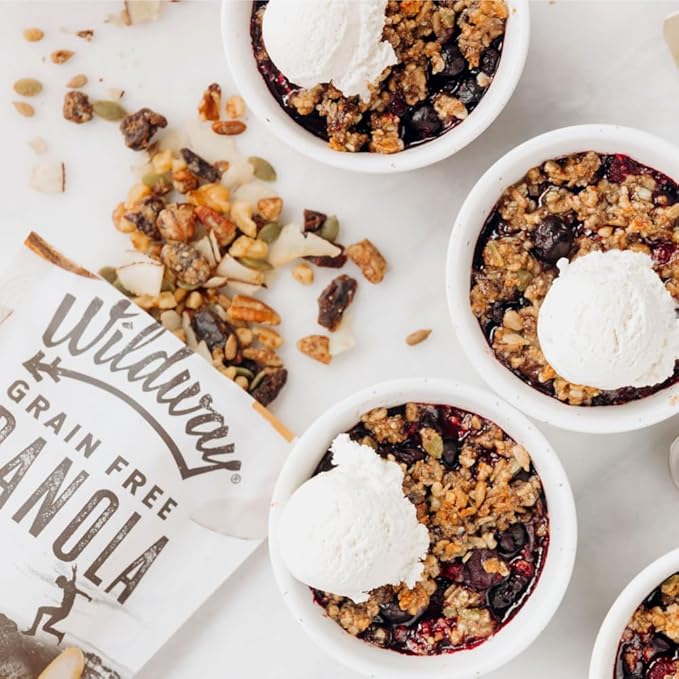 Wildway Keto Granola | Coconut Cashew | Grain-Free, Certified Gluten-Free Cereal | Vegan, Low Carb | No Sugar Added | Paleo-Friendly | Non-GMO Fruit & Nut Clusters | Nutrient-Rich Snack | 8 oz, 3 Pack