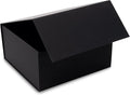 Prime Line Packaging Christmas Gift Boxes with Lids, Holiday Gift Boxes for Presents, Medium Black Gift Box, Collapsible for Wrapping, Birthdays, Weddings, Bulk, 10x10x5, 15 Pack