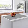 2MM Thick Silicone Countertop Mat, 35.4"x 23.6" Silicone Mats for Kitchen Counter, Nonslip Heat Resistant Mat, Large Kitchen Counter Mats, Waterproof Countertop Protector, Light Gray