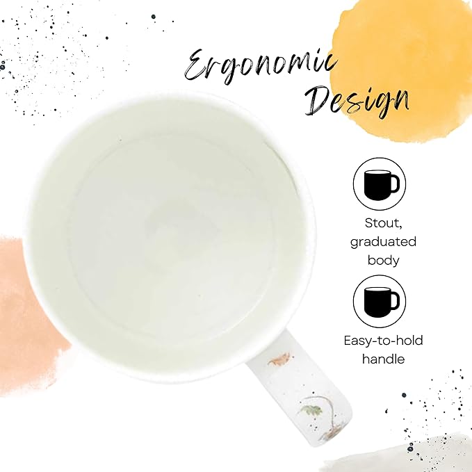 Royal Worcester Wrendale Designs 14 oz Mug, Because I'm Worth It with Llama Illustration - Floral Animal Mug for Cottagecore Kitchens - Microwave, Dishwasher, Freezer Safe Fine Bone China Drinkware