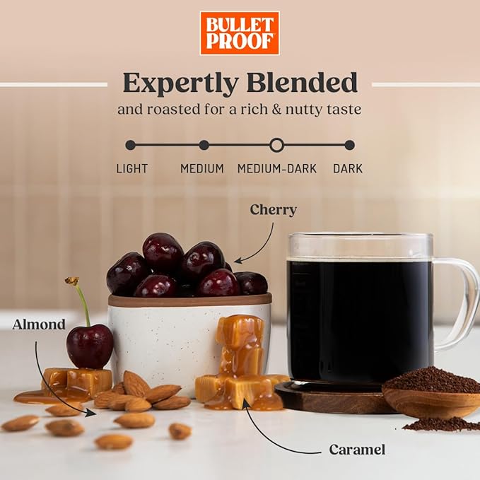 Bulletproof The Mentalist Medium-Dark Roast Single-Serve Pods, 10 Count, 100% Arabica Beans, Clean Coffee Tested for Toxins, Packaging May Vary