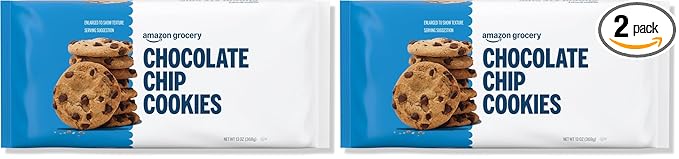 Amazon Grocery, Chocolate Chip Cookies, 13 Oz, Pack of 2 (Previously Happy Belly, Packaging May Vary)