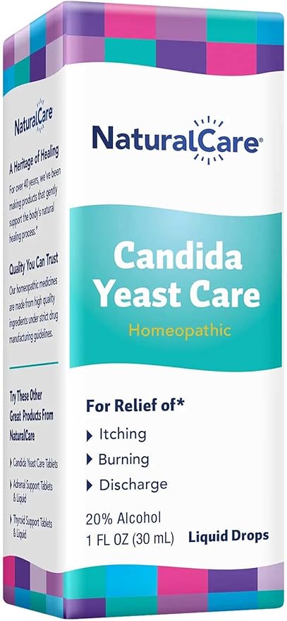 NaturalCare Candida Yeast Care, Homeopathic Liquid Drops, 1 fl. oz