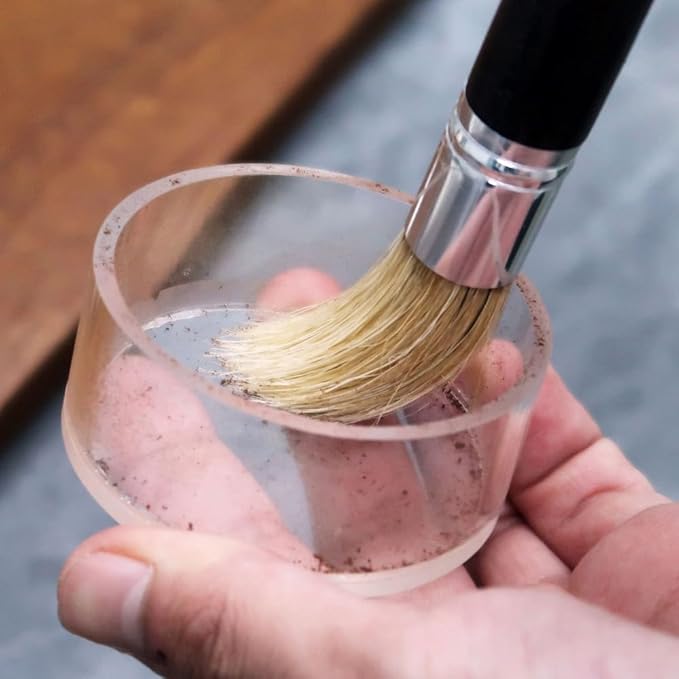 2 PACK Coffee Grinder Cleaning Brush, Espresso Maker/Machine Cleaner Tool for Camping Home Kitchen Barista, Leather Hanging