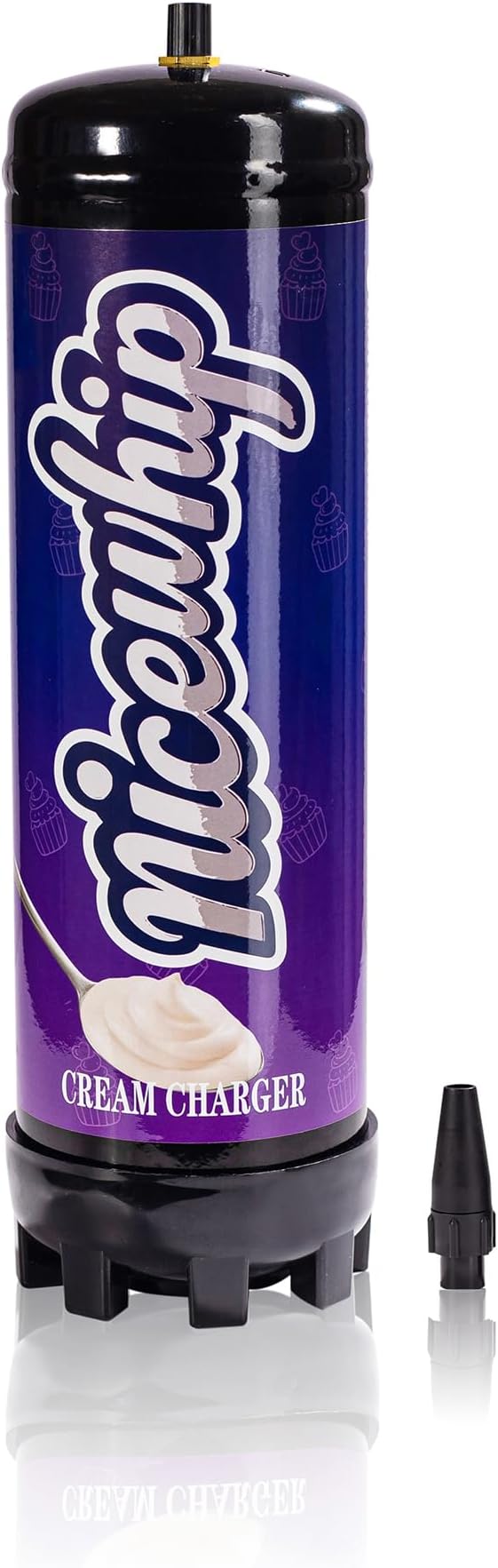 2.2L 1360G Whipped Cream Charger Tank (1 Pack), Cartridges for Desserts & Cocktails, for Whipping Cream, Desserts, Culinary Foams - Food Grade, Easy Use, High Yield