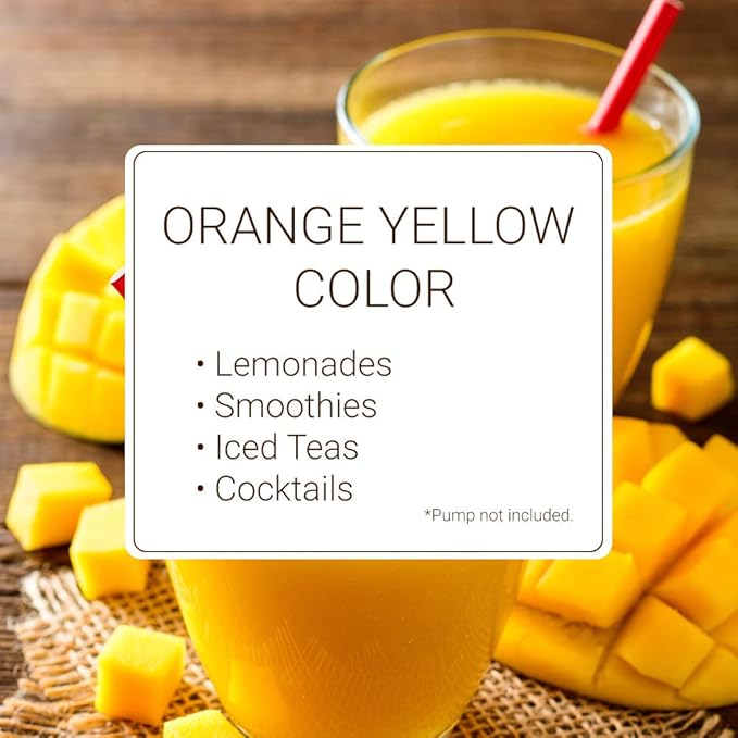 Monin - Mango Syrup, Tropical and Sweet, Great for Cocktails, Sodas, and Lemonades, Gluten-Free, Non-GMO (1 Liter, 2-Pack)