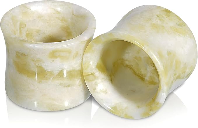 Handcrafted Natural Jade Shot Glasses – Set of 2 | 1.3 oz Whiskey, Espresso & Tequila Cups in Unique Bamboo Joint Shape, Oriental Inspired Luxury Gift for Men & Whiskey Lovers