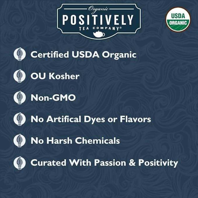 Organic Positively Tea Company, Flavored Black Tea Sampler, Loose Leaf, 4 Ounce, 3 Pack