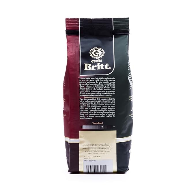 Café Britt® - Costa Rican Fusion Coffee (12 oz.) (3-Pack) - Whole Bean, Arabica Coffee, Kosher, Gluten Free, 100% Gourmet & Medium Dark Roast