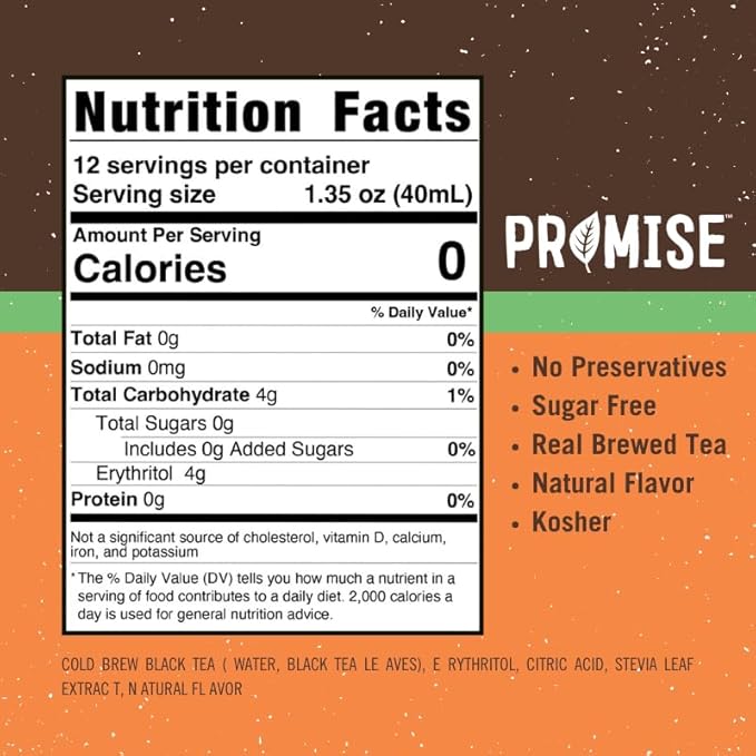 Promise Tea by Java House - Cold-Brewed Tea Concentrate Pods - Ethically Sourced - Mango Black Lightly Sweet Tea - Pack of 12