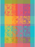 Garnier Thiebaut Mille Colibris Tor Antilles (One Thousand Hummingbirds) French Kitchen Towel 22"x30", Cotton, Jacquard