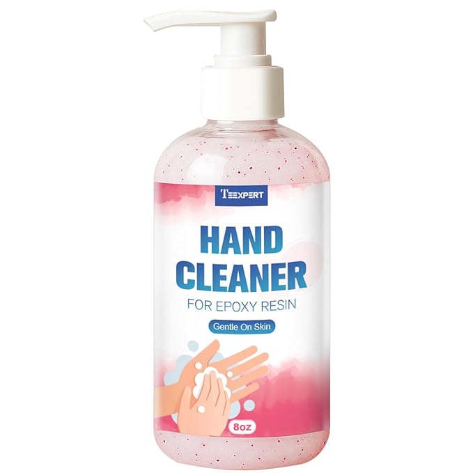 Teexpert Resin Remover Gel 8OZ Hand Cleaner For Epoxy Resin All-Natural Gentle & Moisturizing Hand Cleanser Ideal for Removing Uncured Resin Molds Tools