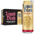 Liquid Death, Grave Fruit, Grapefruit-Flavored Sparkling Water, 8-Pack (19.2oz Cans), Low Calorie & No Artificial Sweeteners