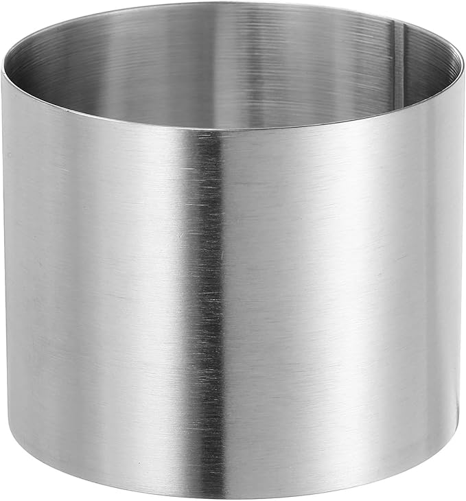HARFINGTON Round Cake Ring 2.36 x 2 Inch Seamless Stainless Steel Pastry Mousse Dessert Ring Mirror Coating for Baking Cooking Making Tool