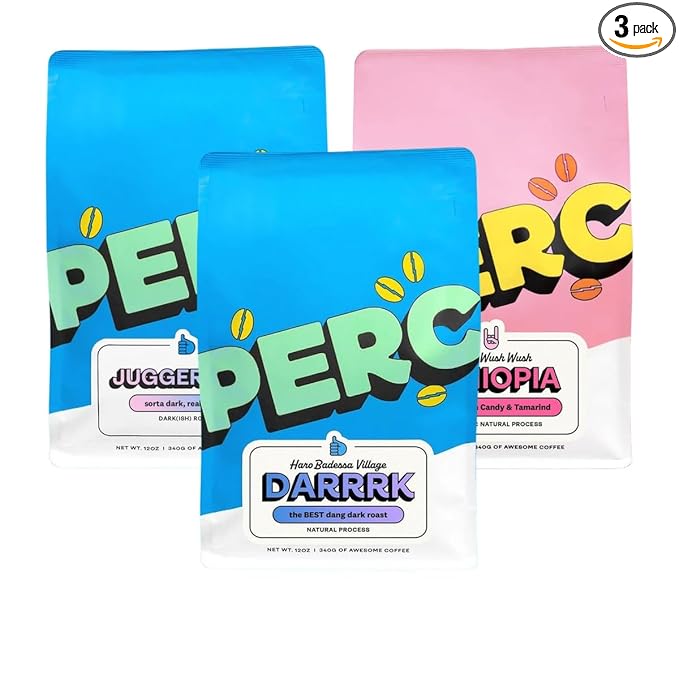 Bean Box Sampler - Roasted by Perc, 3-Pack, Whole Bean Coffee, Gourmet Coffee