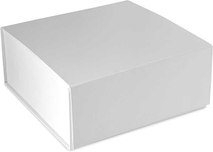Prime Line Packaging Christmas Gift Boxes, Holiday Gift Boxes with Lids for Presents, Extra Large White Magnetic Gift Box for Gift Wrapping, Weddings, Storage, Bulk, 14x14x6, 15 Pack