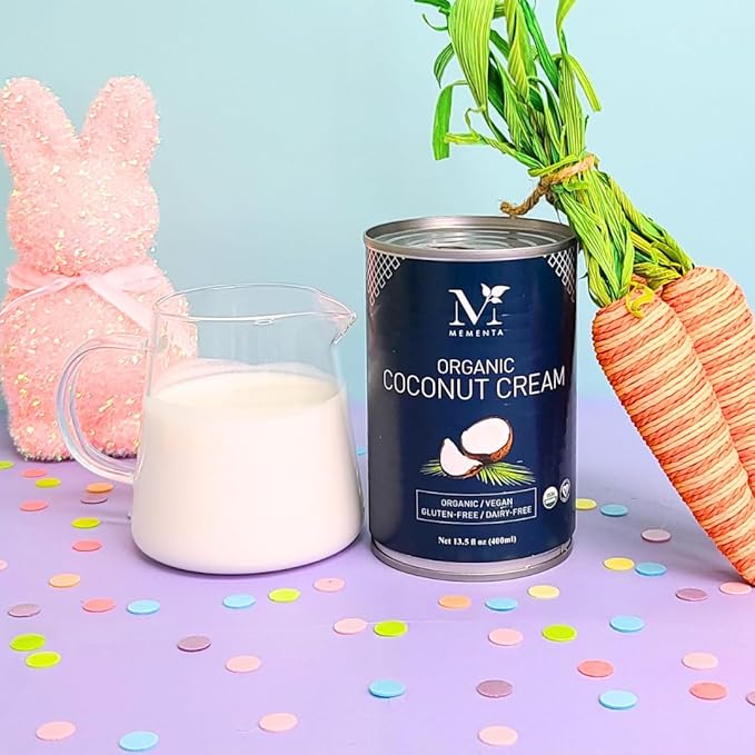 Mementa Inc Organic Coconut Cream 400 ml Can (Pack of 3) - Vegan, Dairy Alternative, Plant-Based | Coconut Milk, Condensed Milk Substitute | Certified Organic, Premium Quality