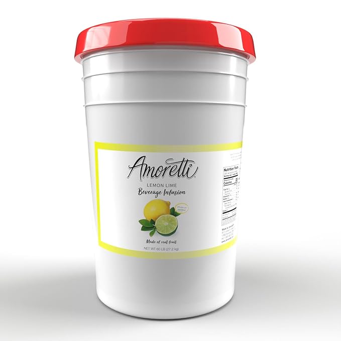 Amoretti - Lemon Lime Beverage Infusion - Drink Mix & Water Enhancer with Pump for Flavoring Cocktails, Waters, Teas, and other Beverages, Preservative Free