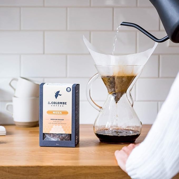La Colombe Nizza Medium Roast Whole Bean Coffee - Notes of Milk Chocolate, Nuts & Brownie with Honey-Sweet Roasted Nuttiness, 12 Ounce (Pack of 1)
