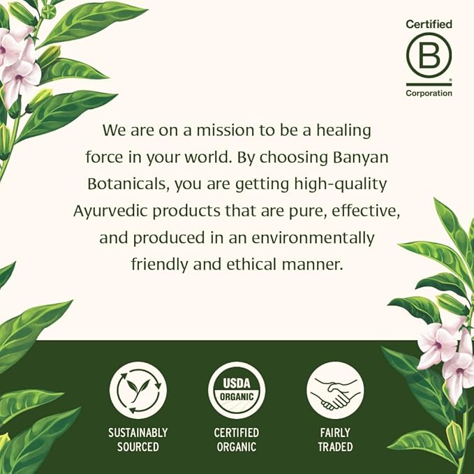 Banyan Botanicals Turmeric Milk – Organic Turmeric Latte Mix with Ashwagandha & Cardamom – Instant Caffeine Free Golden Milk with Maple Sugar – 4.3 oz, 26 servings –Non GMO Sustainably Sourced Vegan