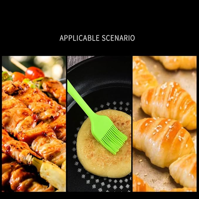 Silicone brush, Oil Brush for BBQ Kitchen Cooking Baking and Grilling (4 PCS,blue)