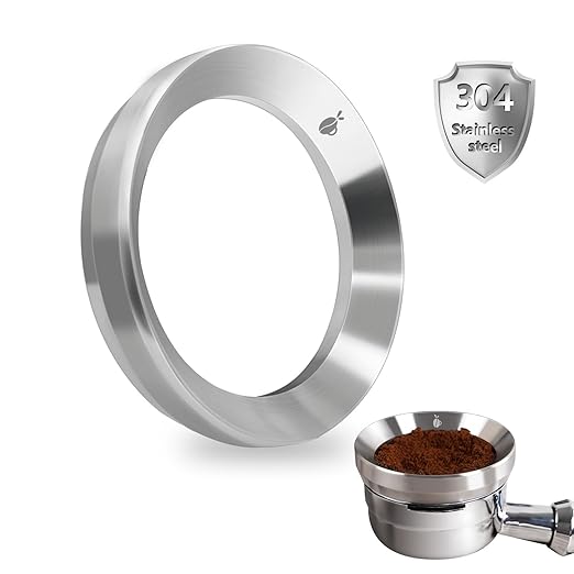 54mm Espresso Dosing Funnel, 304 Stainless Steel Coffee Dosing Ring, Portafilter Funnel with 6 Magnetic, Barista Tools Compatible with Breville 54mm Portafilter
