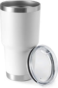 HASLE OUTFITTERS 30oz Stainless Steel Tumbler, Double Wall Vacuum Insulated Travel Mug Tumbler, Durable Insulated Coffee Mug, Gift Box Set (White, 1)